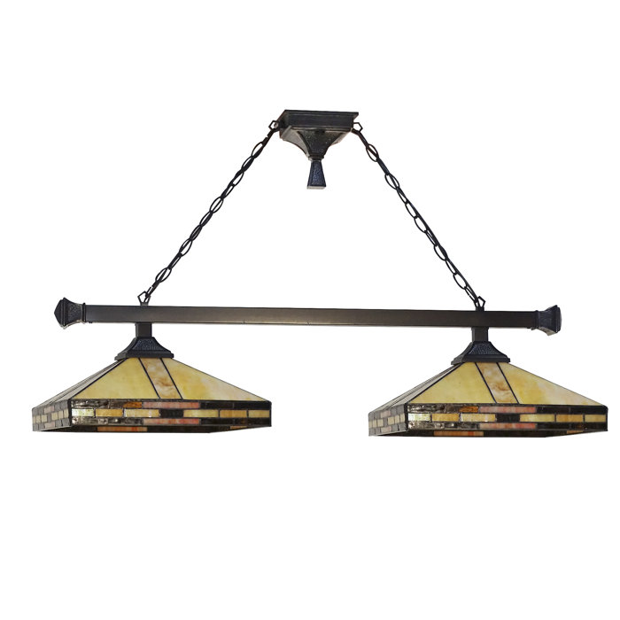 Sarris Mission Tiffany 2 Light Pool Table Lights Sarris Mission Tiffany 2 Light Pool Table Lights