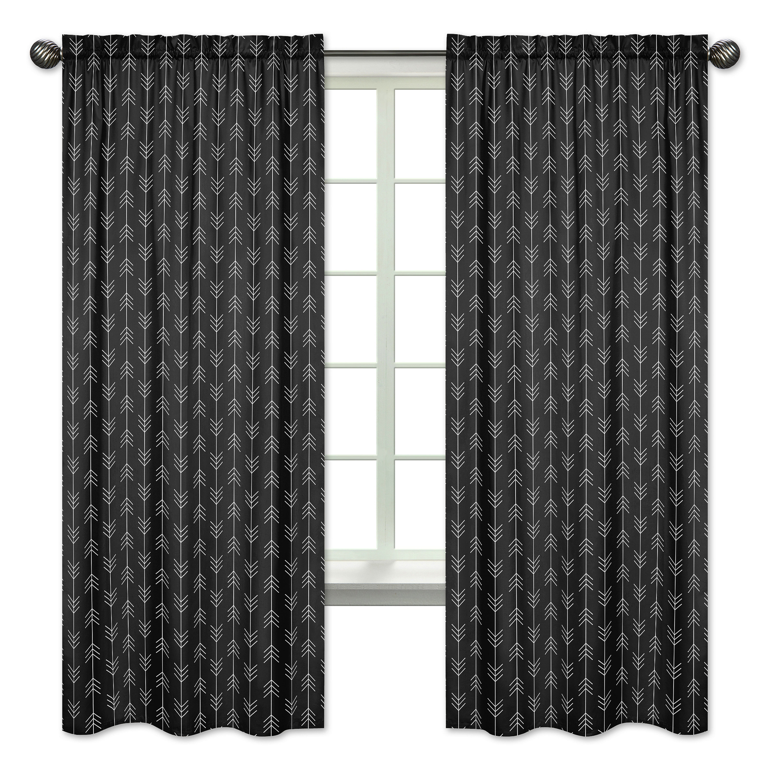 Sweet Jojo Designs Lumberjack Arrow Semi Sheer Rod Pocket Curtain Panels Wayfair