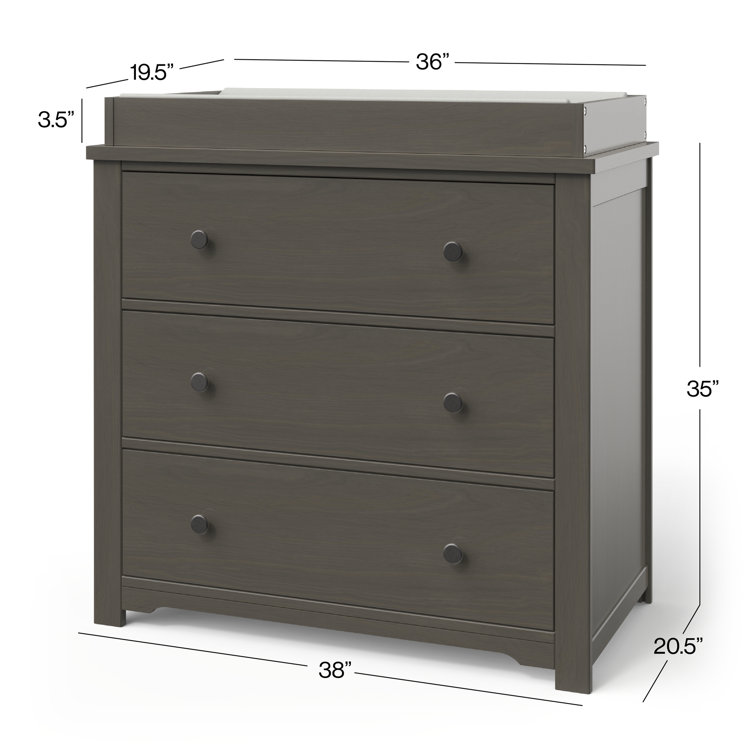 pebble grey changing table
