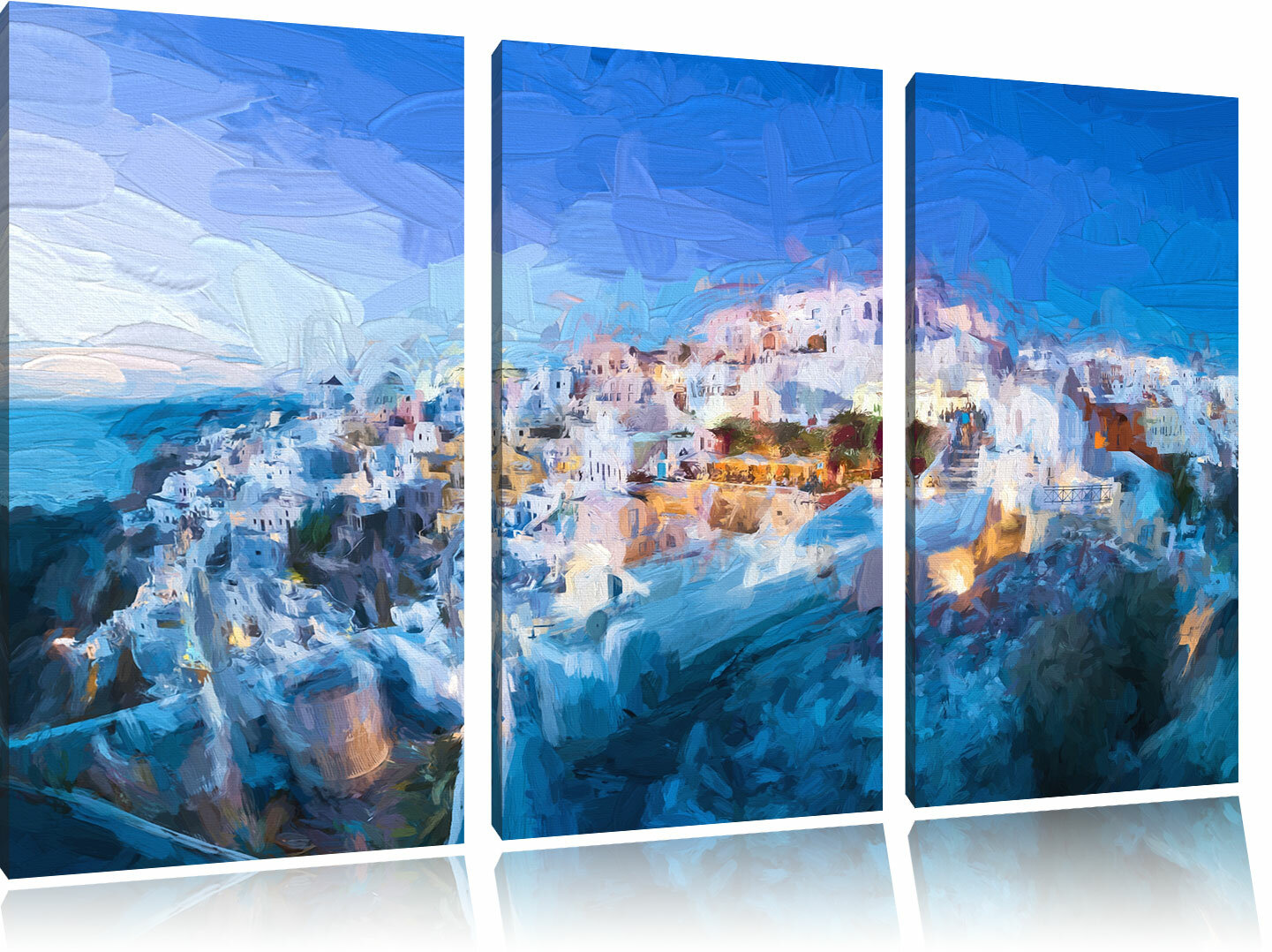 Atemberaubende Küste von Monaco Leinwandbild Wanddeko Kunstdruck