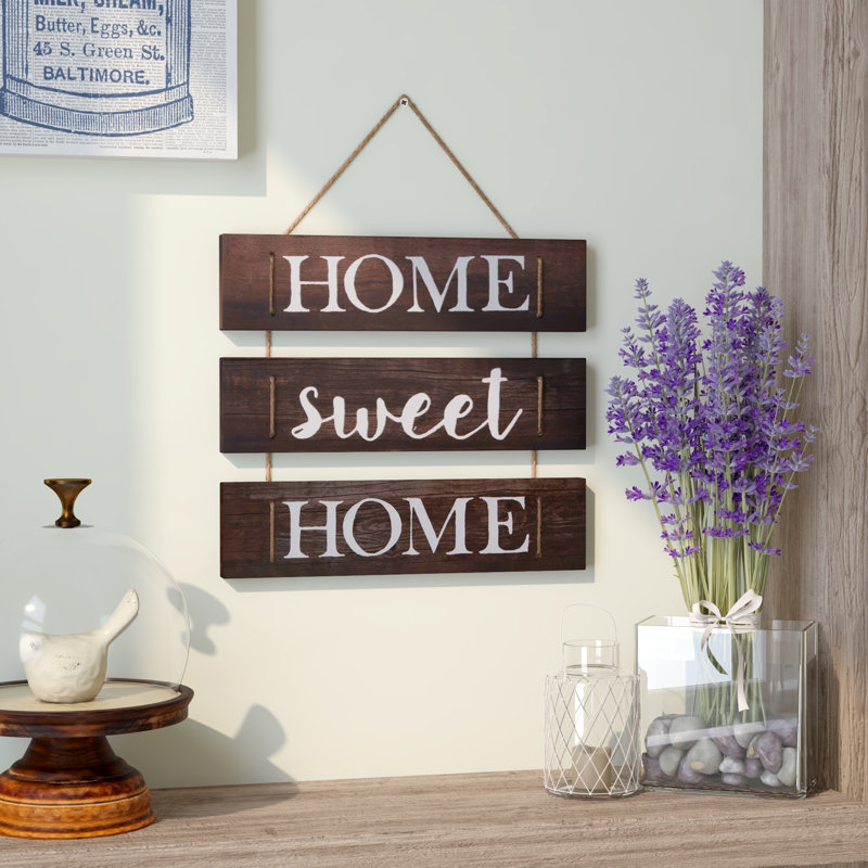 Gracie Oaks Home Sweet Hanging With Rope Wall Decor Reviews Home Sweet Hanging With Rope Wall Decor