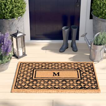 Charlton Home Ciacchi Monogrammed 36 In X 24 In Non Slip Outdoor