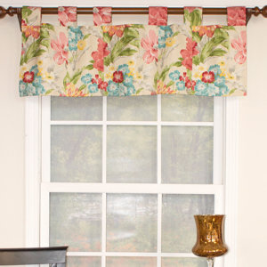 Queen's Favor Patchwork Tab Curtain Valance