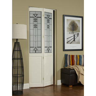 Etched Gl Bifold Doors Wayfair Pinecroft Gl Bi Fold Door