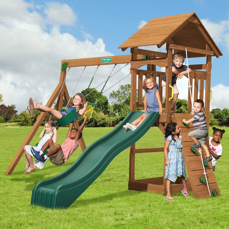 creative playthings top ladder swing set