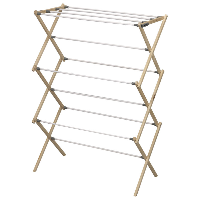 Rebrilliant Pine Wood X Frame Free Standing Drying Rack Reviews