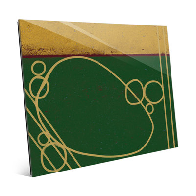 Circles on Emerald Painting Print Click Wall Art