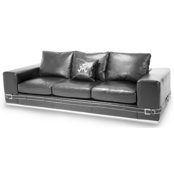 Michael Amini Mia Bella Ciras Leather Sofa Wayfair Mia Bella Ciras Leather Sofa