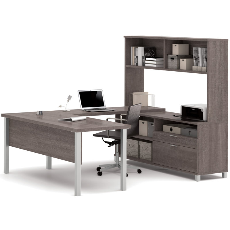 Heyworth 4 Piece Office Set With Hutch Reviews Allmodern