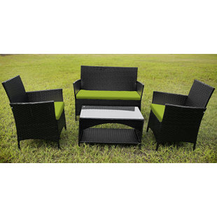 Indoor Outdoor Furniture Sets Wayfair Garden Furniture 4 Piece Sofa Set With Cushions