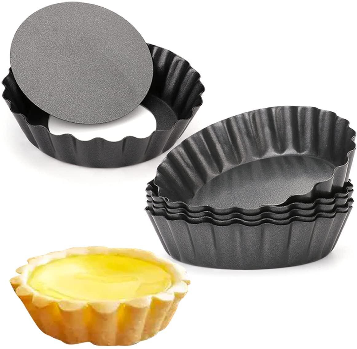 Non-Stick Muffin Tin Cupcake Mould EUROXANTY® Ø8 cm Pudding Moulds stainless steel Set of 24 Pastry Dariole Moulds 
