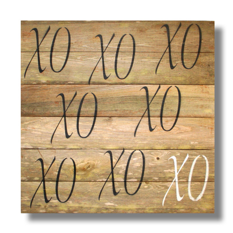 'XOXOXO' Textual Art Plaque