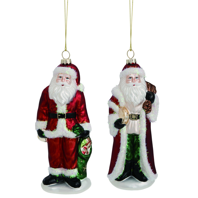 The Twillery Co.® 2 Piece Santa Hanging Figurine Ornament Set & Reviews