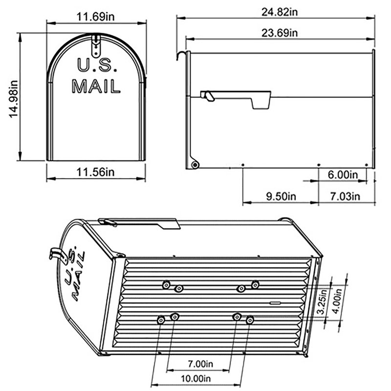 Gibraltar Mailboxes Stanley Extra Large Steel Post Mount Mailbox Gray Reviews Wayfair
