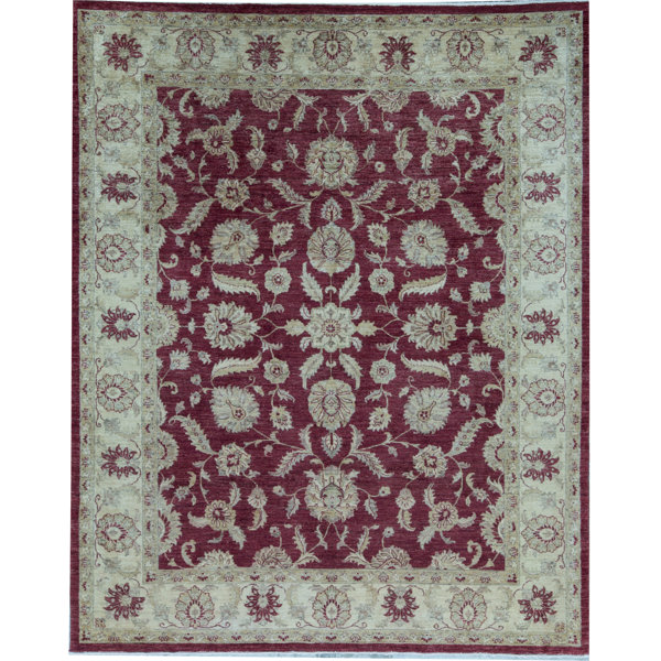 Bokara Rug Co Inc Ziegler Oriental Hand Knotted Wool Red Cream Area Rug Wayfair