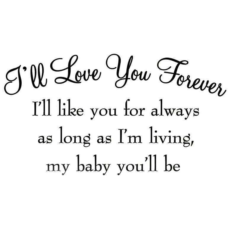 Home Decor I Ll Love You Forever Nursery Baby Quote Vinyl Wall Decal Decor Letters Sticker Home Garden Casaalvarezrh Com