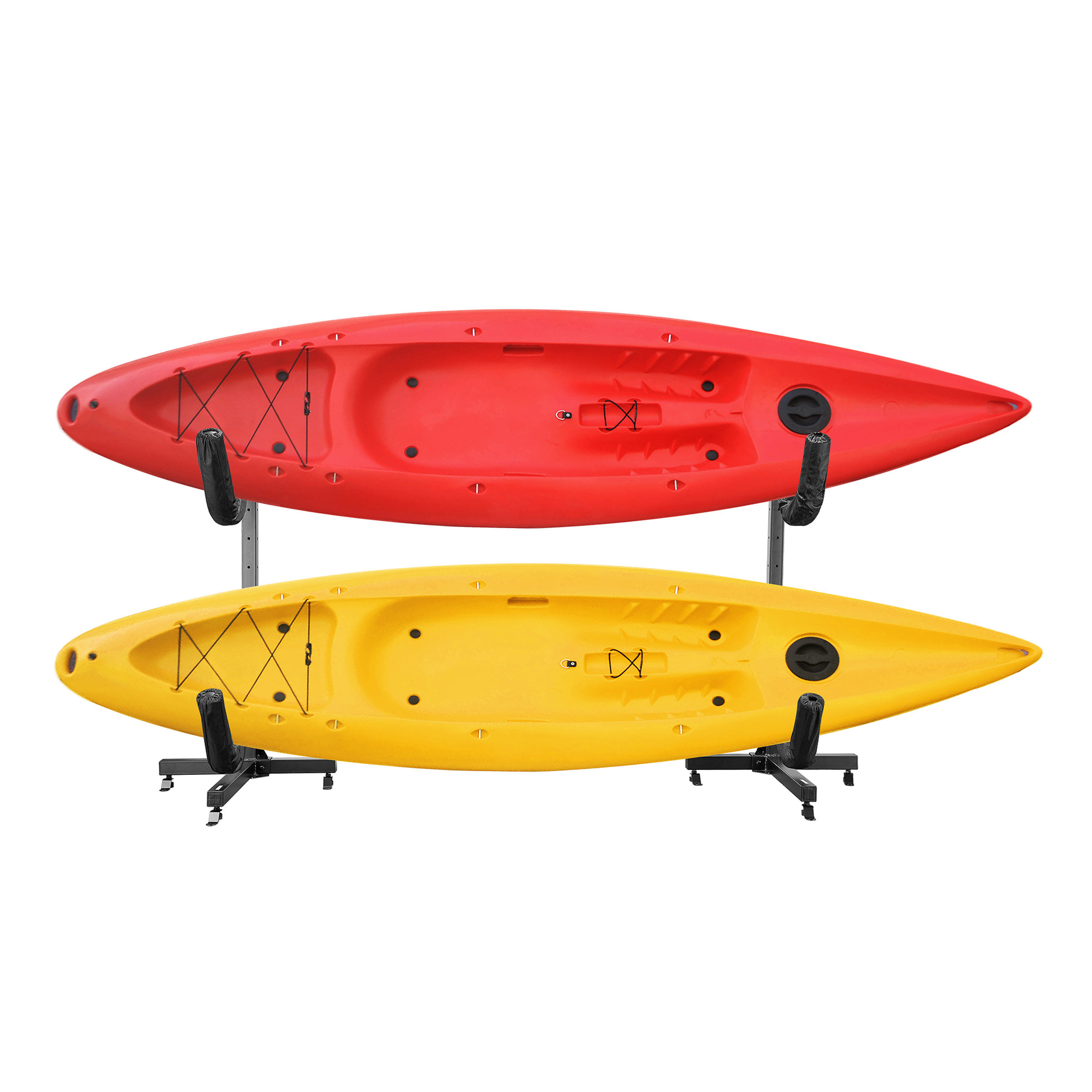 RAD Sportz Deluxe Freestanding Heavy Duty Kayak Rack Two Kayak Storage 