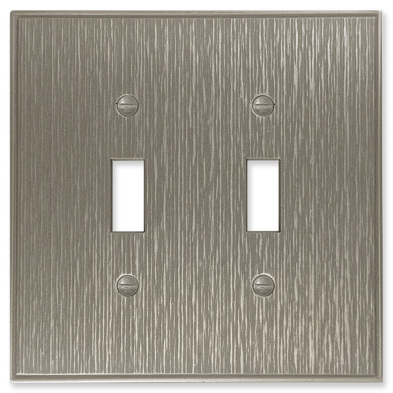Questech Twill Decorative Metal Double Toggle Light Switch Cover Questech Twill Decorative Metal Double Toggle Light Switch Cover
