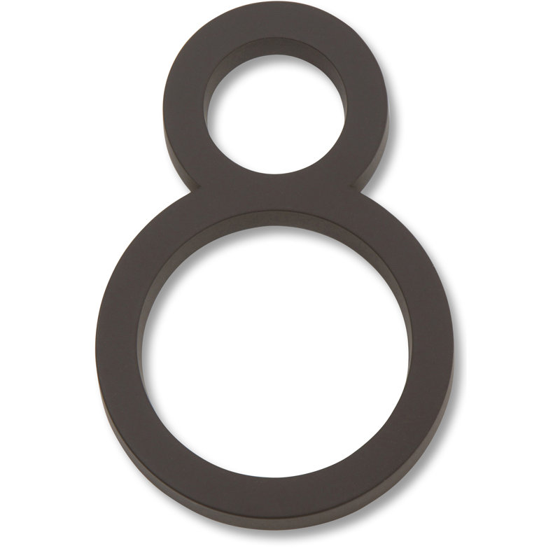 Aged Bronze Six Atlas Homewares AVN6-O Modern Avalon House Number