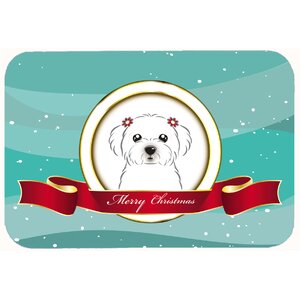 Maltese Merry Christmas Kitchen/Bath Mat