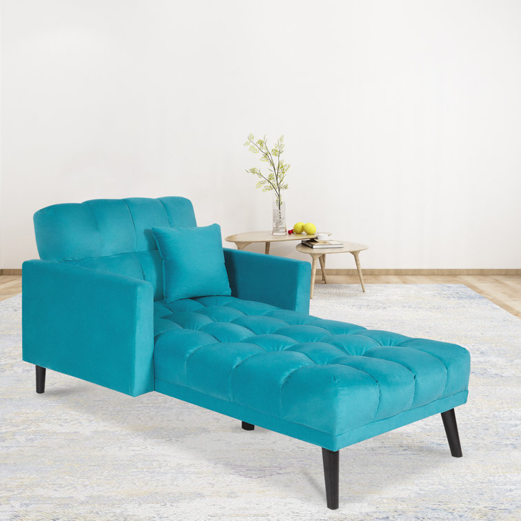 Zipcode Design Sofa Chaise Lounge Indoor Chair Tufted Flannel Fabric Modern Lounger Recliner Lounge Chair 2 Person Couch Bedroom Couch For Office Or Living Room Bedroom Wayfair Ca