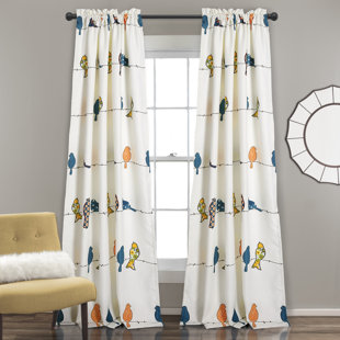 Room Darkening Curtains You Ll Love Wayfair Recio Wildlife Room Darkening Thermal Rod Pocket Curtain Panels Set Of 2
