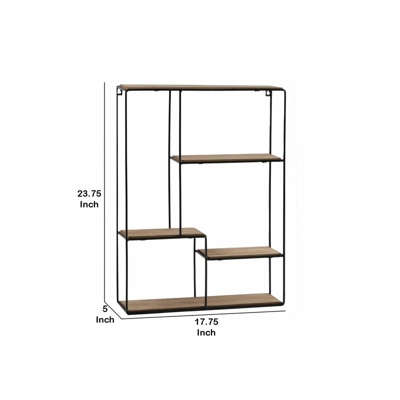 17 Stories Martindale 4 Tier Wooden Wall Shelf Wayfair