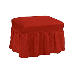 Cotton Duck Ottoman Slipcover by Sure ..
