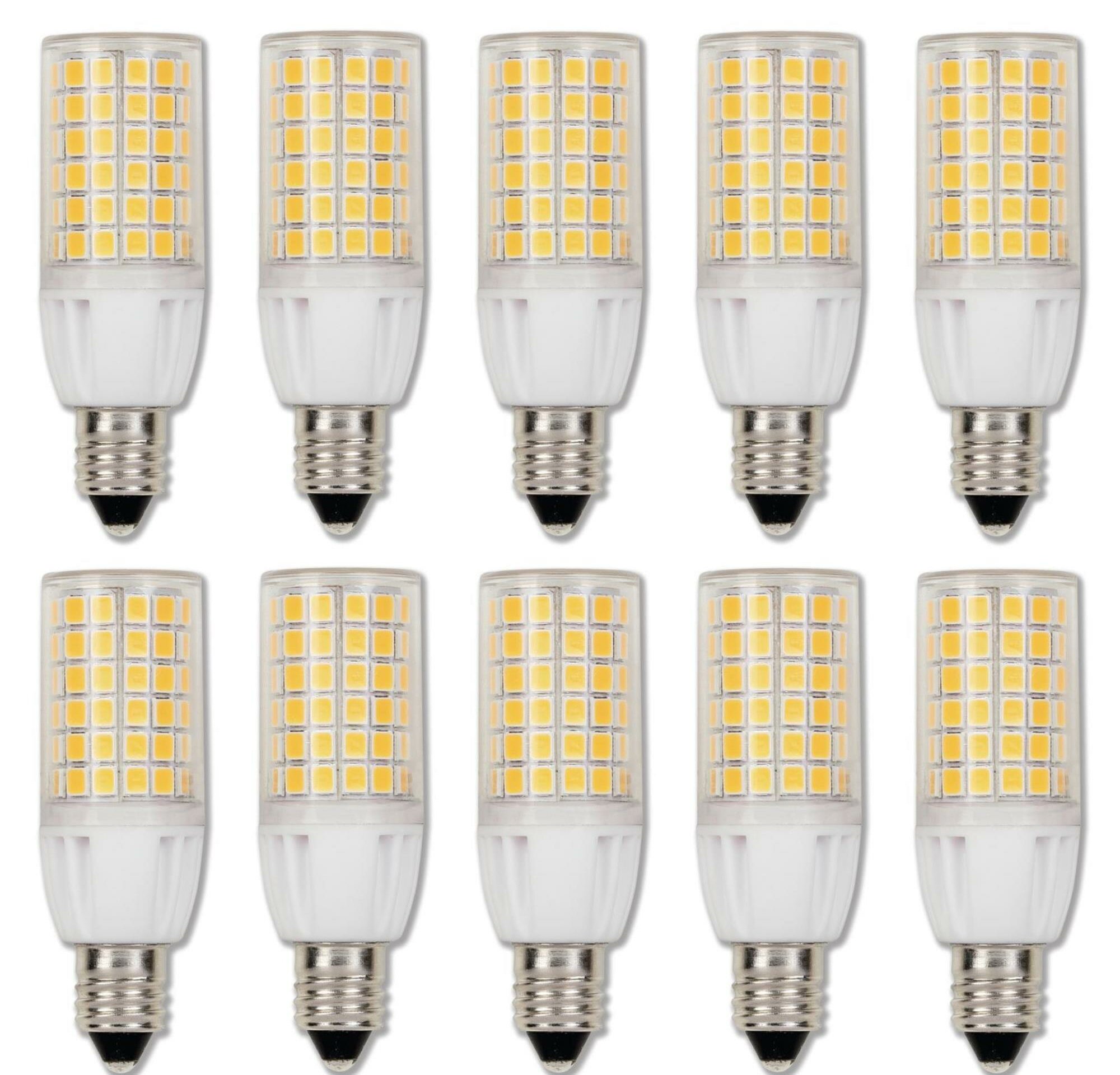 E11 Candelabra Base Led Bulb 102-2835SMD LED 9W 110V Ceramics Light White/Warm 