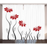 Flower Print Curtains Wayfair