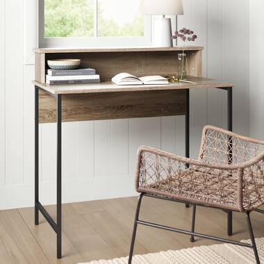 desalvo 2 shelf writing desk with hutch