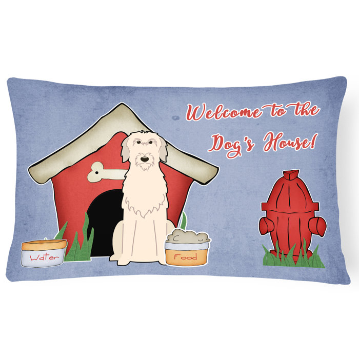 East Urban Home Dog House Indoor Outdoor Blue Lumbar Pillow Wayfair