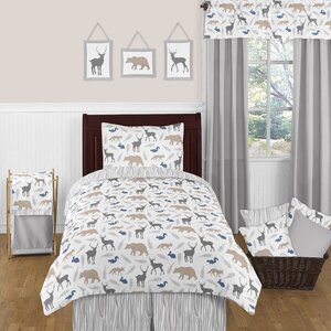 Woodland Animals 4 Piece Twin Comforter Set