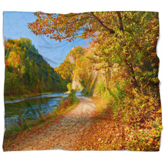 East Urban Home Landscape Photo Dunajec River Gorge In Autumn Blanket Wayfair