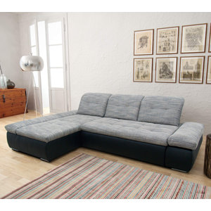 Wendbares Ecksofa Arnsdorf mit Recamiere links v..