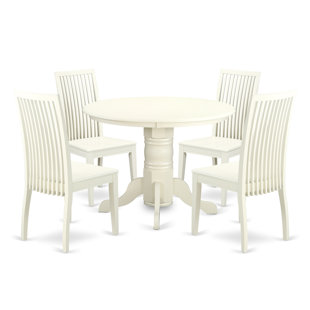 Sherlock 5 Piece Breakfast Nook Solid Wood Dining Set