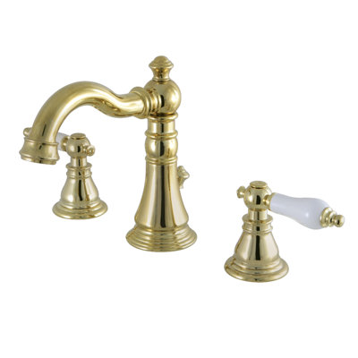 American Patriot Widespread Bathroom Faucet With Drain Assembly
