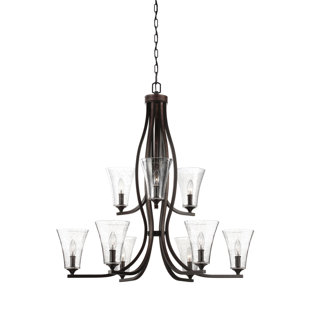 Go to store & view more images Oneal 9-Light Shaded Chandelier by Darby Home Co