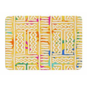 Lines And Zigzags Colorful by Dan Sekanwagi Bath Mat