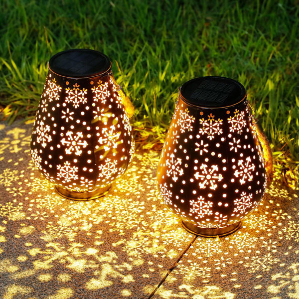 LED Solar Lantern Lamp Outdoor Indoor Festival Party Decor Hanging Light Retro 