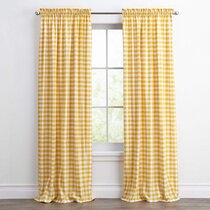 Wayfair | Check &amp; Plaid Yellow &amp; Gold Curtains &amp; Drapes You&#39;ll Love in 2022