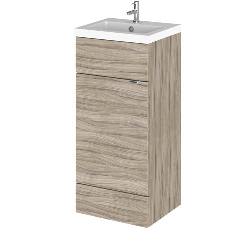 Vasari Apex Driftwood Cloakroom Vanity Unit & Basin - 400mm Width