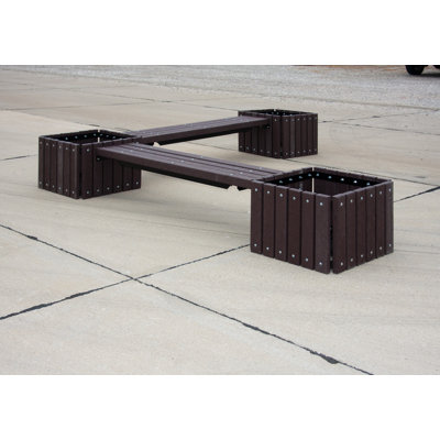 Ultrasite Recycled Plastic Bench With 3 Planters Ultra Play