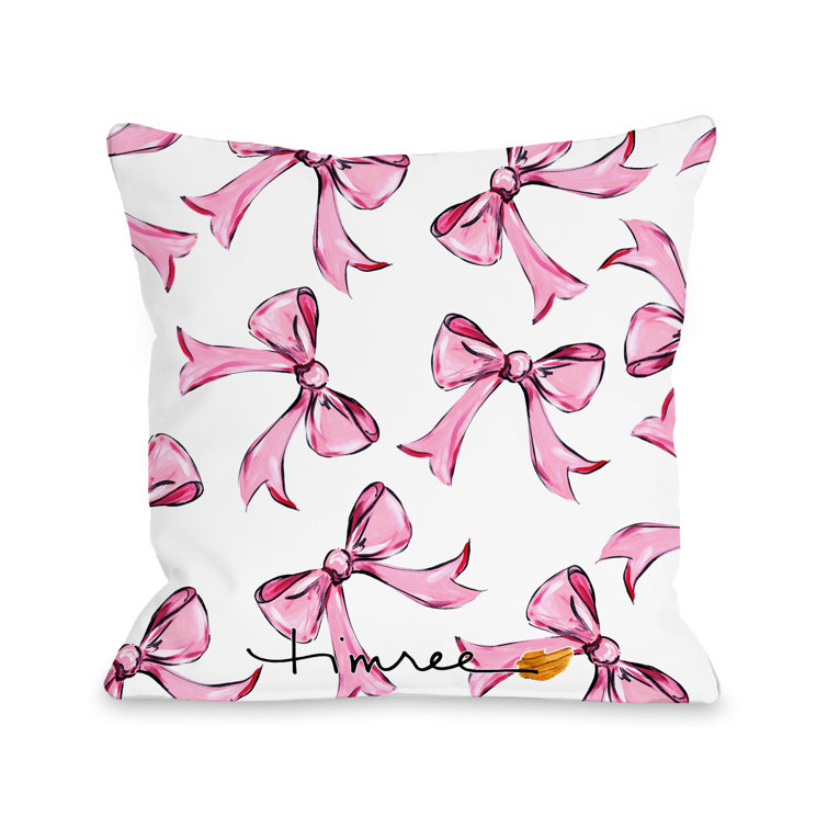 pink bow pillow