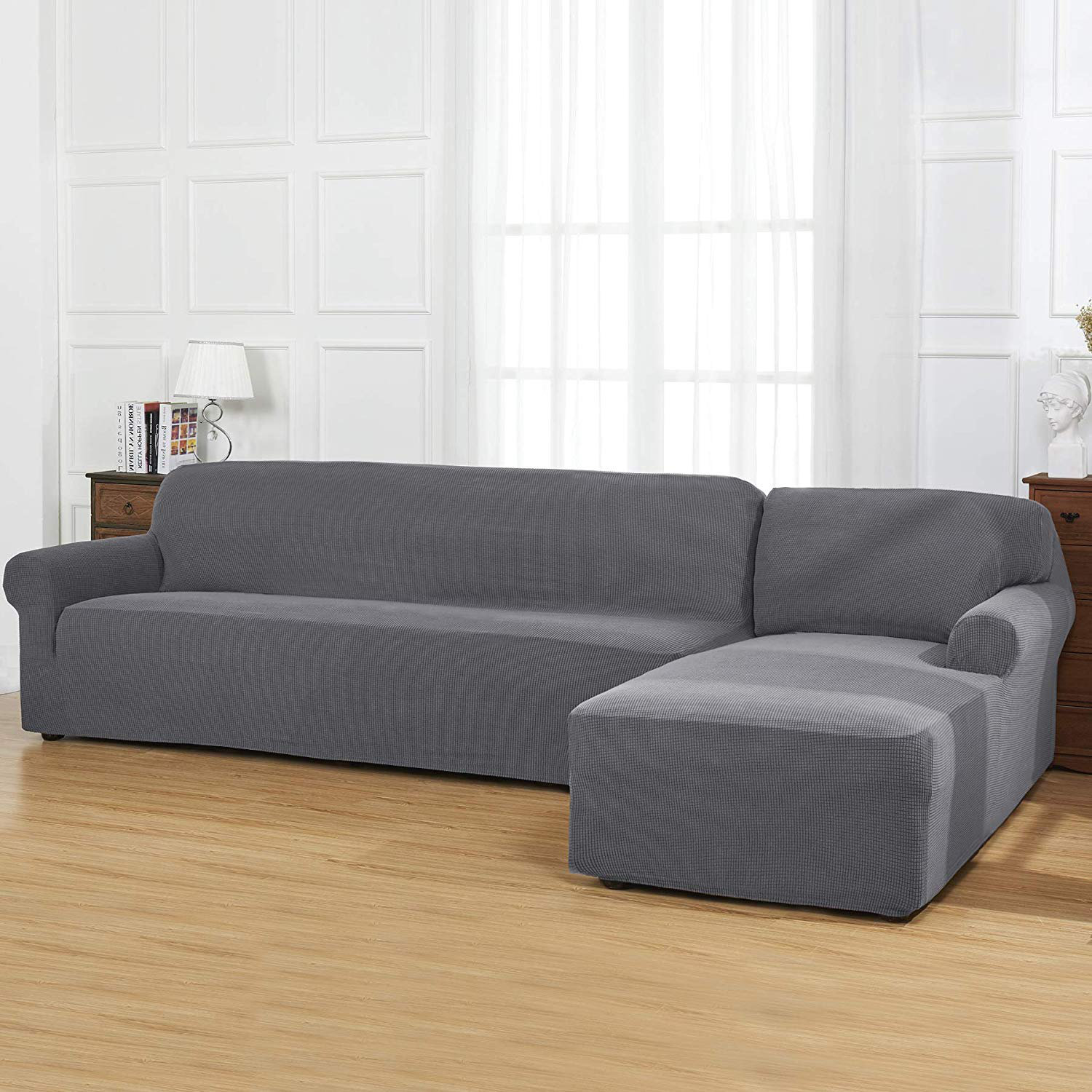 Stretch Ultra Soft L-Shaped Sectional Corner Armchair Loveseat Sofa Slipcovers