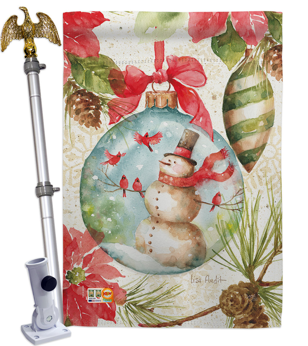 Breeze Decor Impressions Decorative Woodland Holiday 2 Sided Polyester 40 X 28 In Flag Set Wayfair