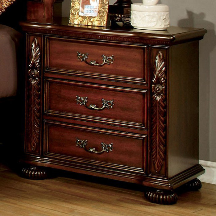 Astoria Grand Gragg 3 Drawer Nightstand Wayfair