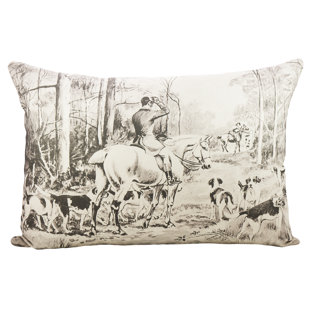 Fox Hunting Decor Wayfair Fox Hunting Cotton Lumbar Pillow