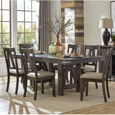 fahey 6 piece solid wood dining set