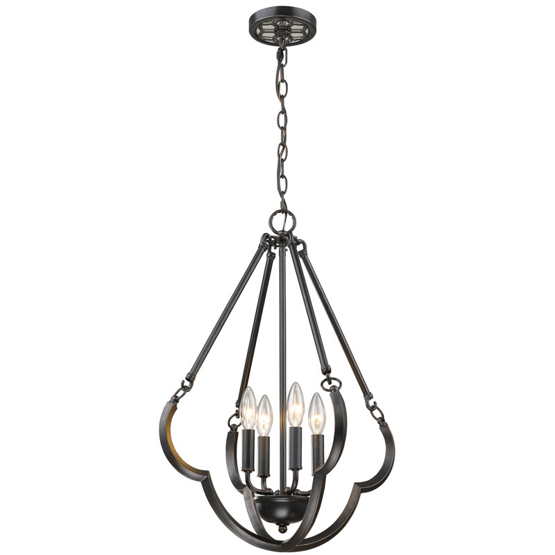 Gracie Oaks Casselman 4 Light Candle Style Geometric Chandelier Reviews Wayfair
